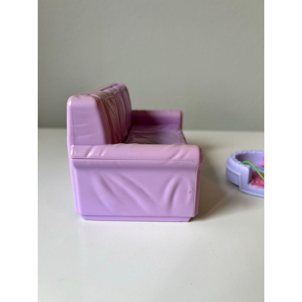 Loving Family Dollhouse Purple Living Room Couch Sofa Bed Sleeper Pet Bed - Picture 5 of 8